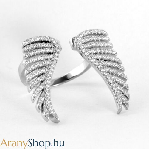 Ezüst angyalszárny gyűrű