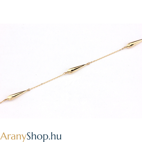 14karátos arany női karkötő (állítható: 17 cm - 19 cm)
