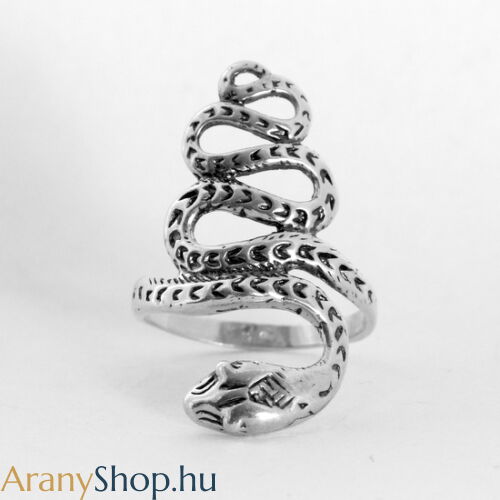 Ezüst kígyó gyűrű