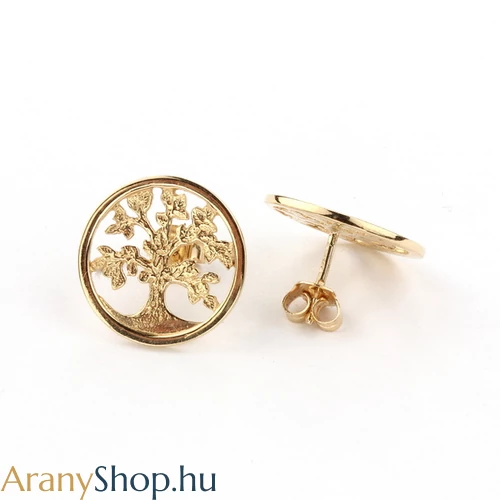14karátos arany stekkeres életfa fülbevaló