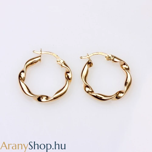 14karátos arany kicsi karika fülbevaló ø22mm