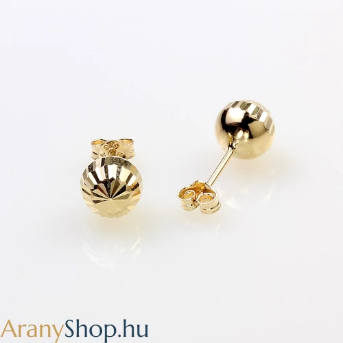 14k arany stekkeres gömb fülbevaló ø6mm