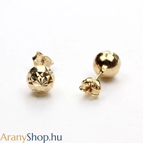 14karátos arany stekkeres gömb fülbevaló