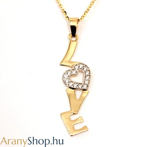 14 karátos arany love medál