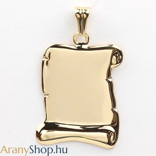 14k arany gravírozható medál (extra méret)