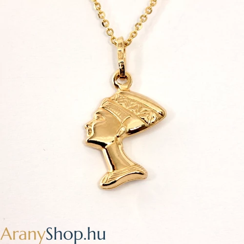 14 karátos arany nofertiti medál