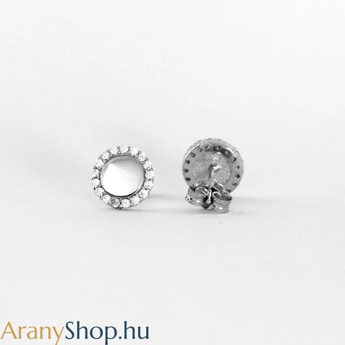 Ezüst fülbevaló cirkónia kővel