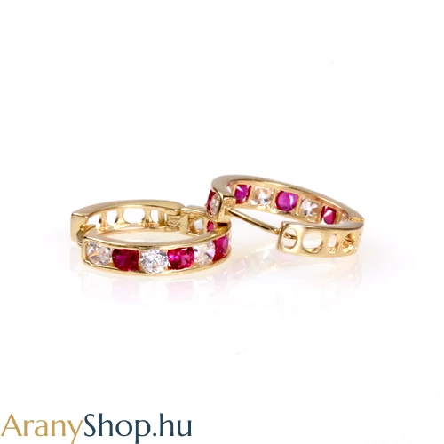 14k arany gyerek karika fülbevaló 13.5mm-es