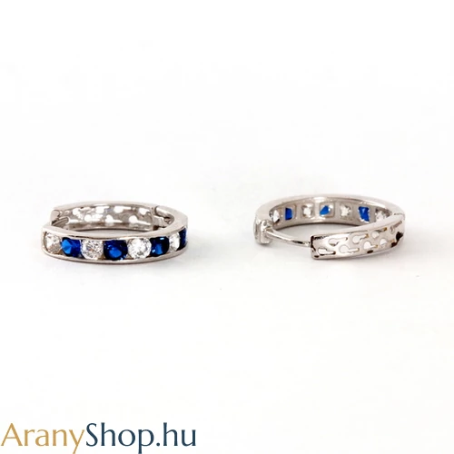 14k fehér arany karika fülbevaló 14.5mm-es