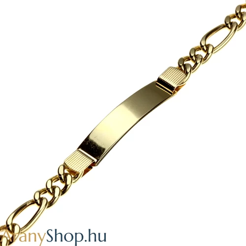 14k arany lapbetétes figaro karlánc