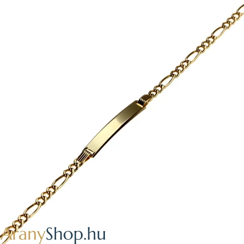 14k arany lapbetétes figaro karlánc
