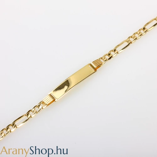 14k arany lapbetétes figaro karlánc