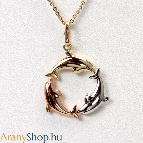 14karátos arany delfin medál