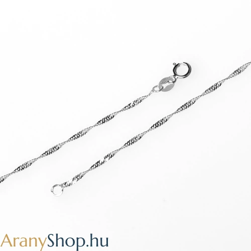 14k fehér arany szingapuri nyaklánc ø1.3mm